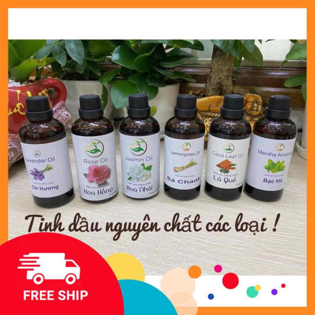 Tinh Dầu Xông, Tinh Dầu Xông Phòng Đủ Vị Quế, Sả Chanh, Oải Hương,Bạc Hà Chai 100ml