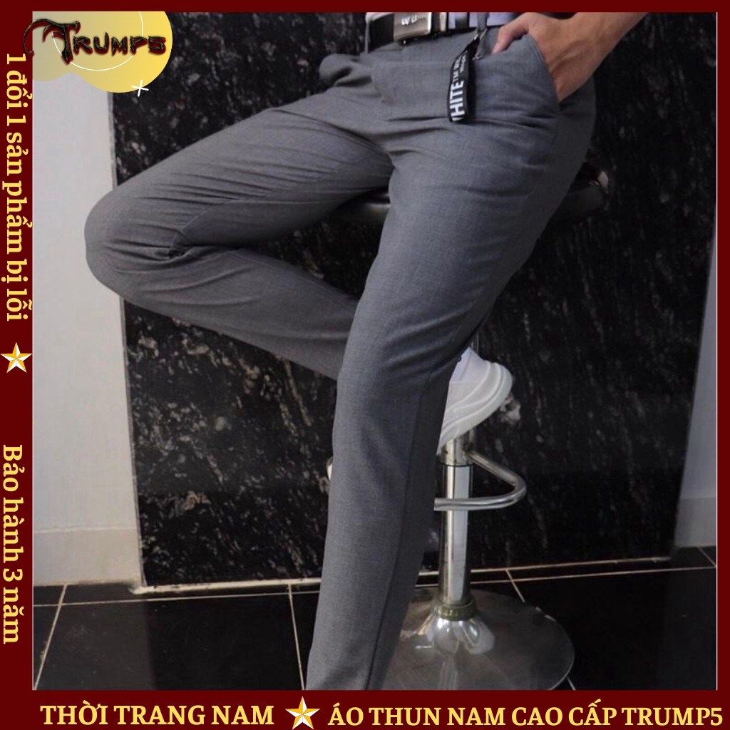 Quần Tây Nam Cao Cấp 👕DEAL SỐC👕 Quần Âu Chất Vải Kate Co Dãn Phong Cách Hàn Quốc TRUMP5