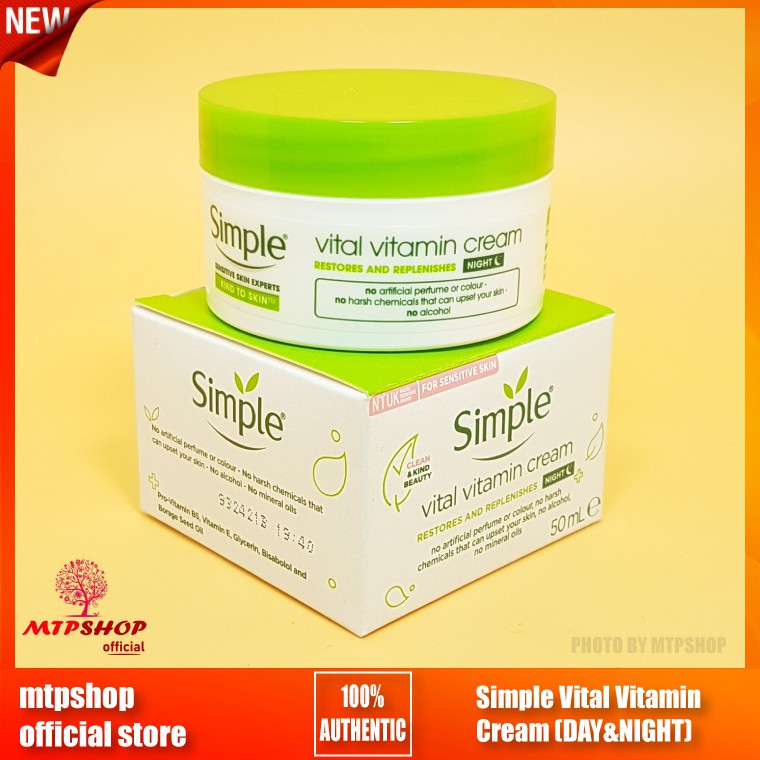 Kem Dưỡng Simple Vital Vitamin Cream (DAY&amp;NIGHT)