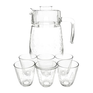Bộ bình ly thủy tinh 7 món Luminarc  Tivoli Emnossme J2732