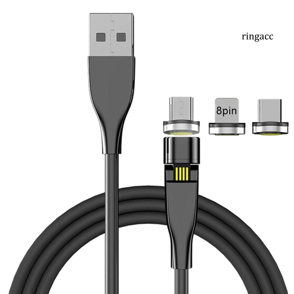 【RAC】OLAF Rotating Magnetic Plug Micro USB Type C Charging Cable for iPhone Android