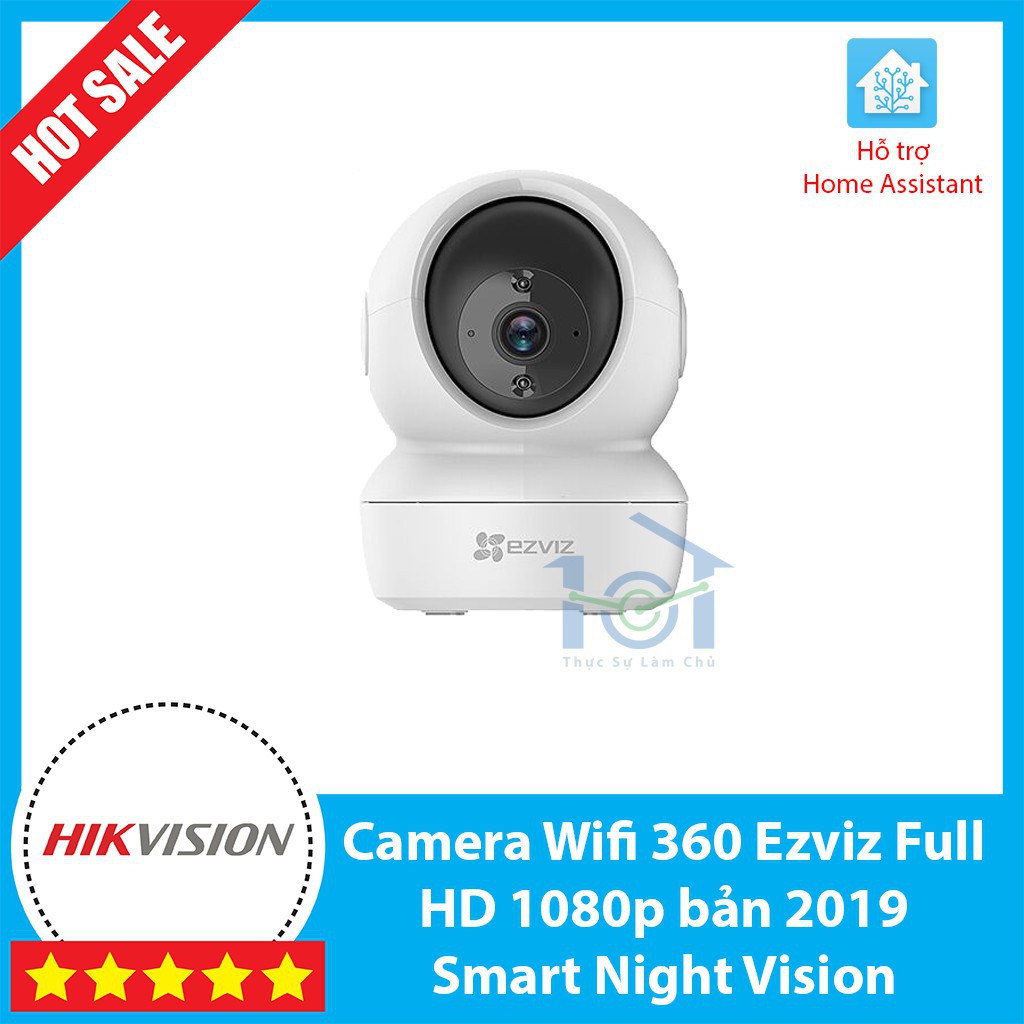 GIẢM KỊCH SÀN Camera Wifi 360 Ezviz Full HD 1080p bản 2019 - Smart Night Vision - C6N %