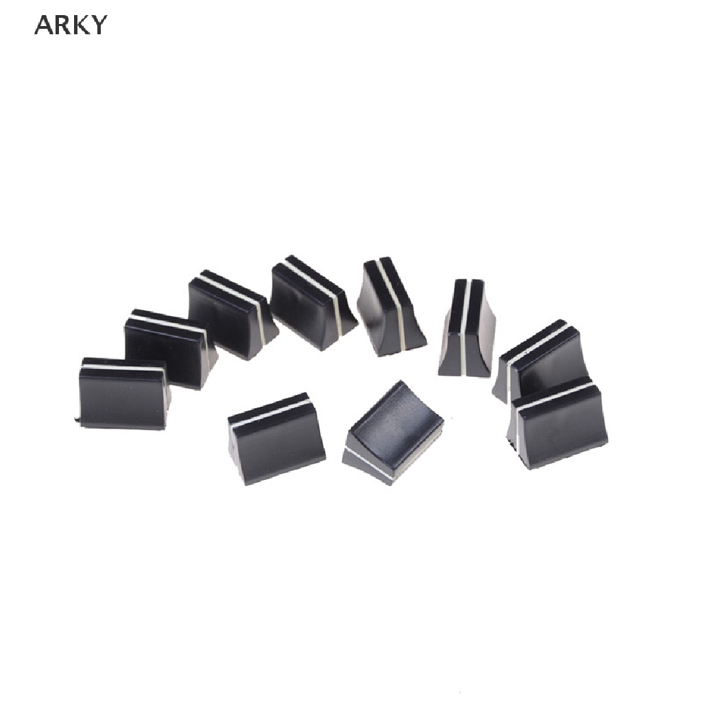 10 Nút Vặn Chiết Áp Màu Đen 19mmLx12mmW Cho Trục 4mm