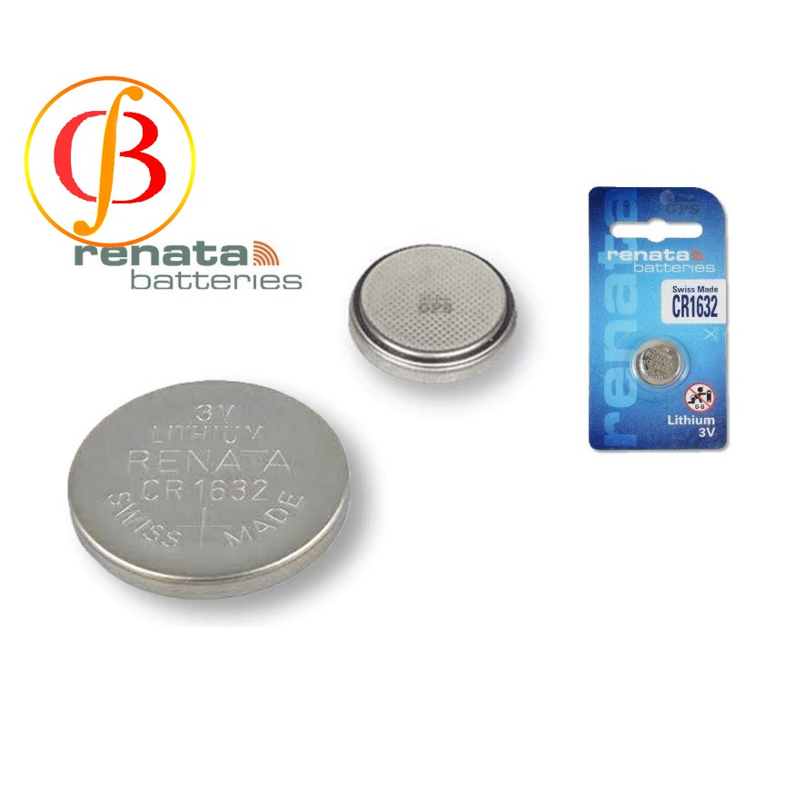 Pin điều khiển ô tô, pin Cmos, pin cúc Renata CR1632-3V ( vỉ 1 viên)
