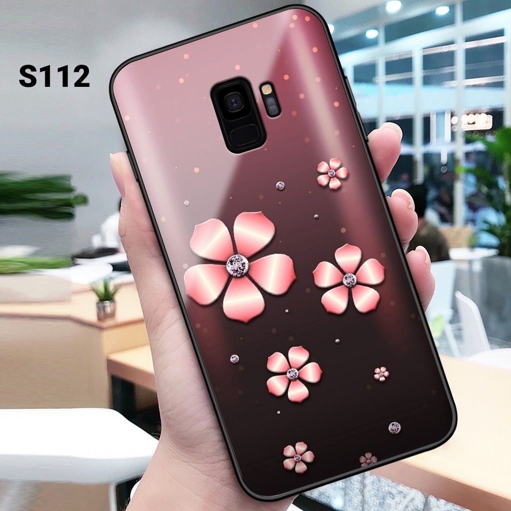 [Freeship toàn quốc từ 50k] Ốp lưng kính cường lực Samsung Galaxy S8/ S8 Plus/ S9/ S9 Plus in hình hoa sang trọng