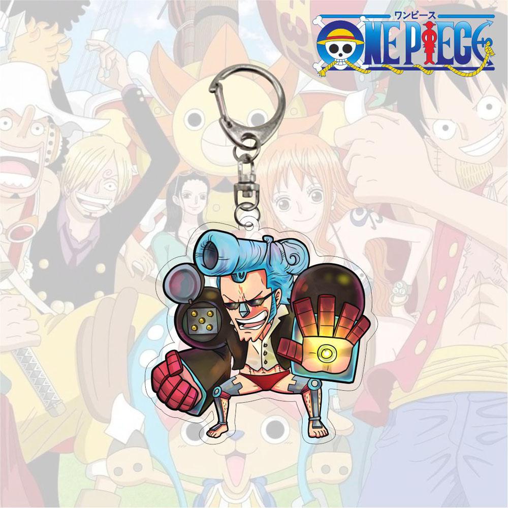 Móc Khóa Hai Mặt Hình Nhân Vật Anime AUGUSTINE Luffy Sanji Cho Trẻ Em