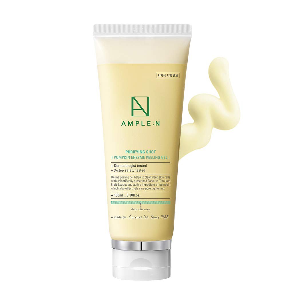 Tẩy da chết dạng kỳ mềm mại dưỡng ẩm Ample:n Purifyingshot Pumpkin Enzyme Peeling Gel 100ml