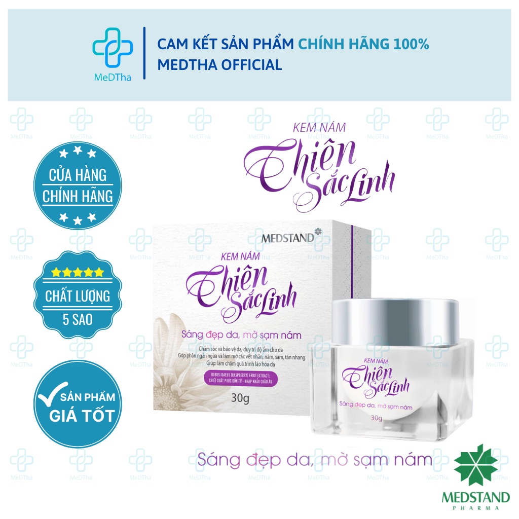 Kem nám Thiên Sắc Linh - Hỗ trợ làm sáng da, đẹp da, mờ sạm nám, tàn nhang, chống lão hóa MEDSTAND (Lọ 30g)
