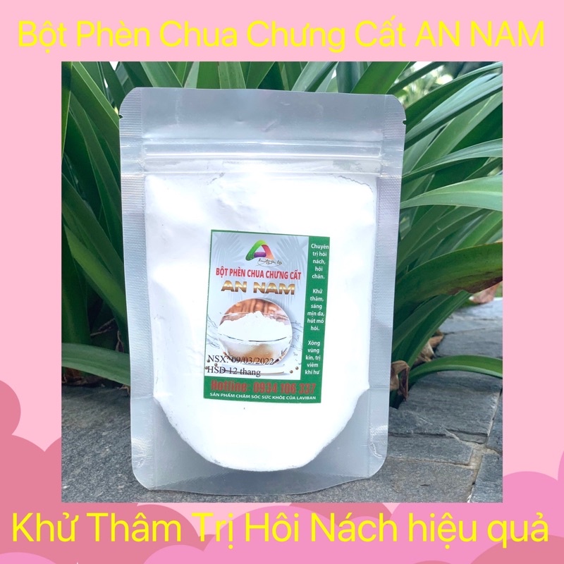 (50g) Bột phèn chua đã chưng cất trị hôi nách,hôi chân