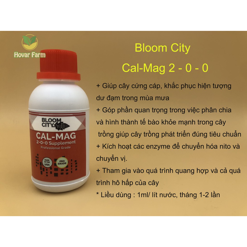 Phân bón hữu cơ trung vi lượng CAL-MAG 100ml hàng Mỹ