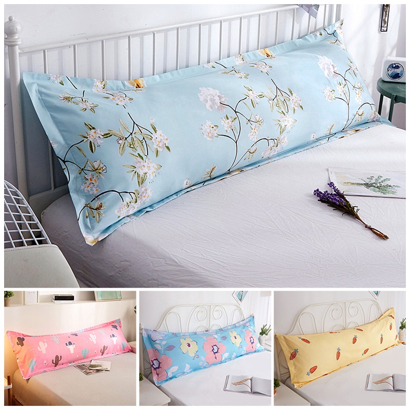 Vỏ Gối Dài Bằng Cotton Mềm In Họa Tiết Hoa Vui Nhộn Kích Thước Lớn 120/150cm Thoải Mái