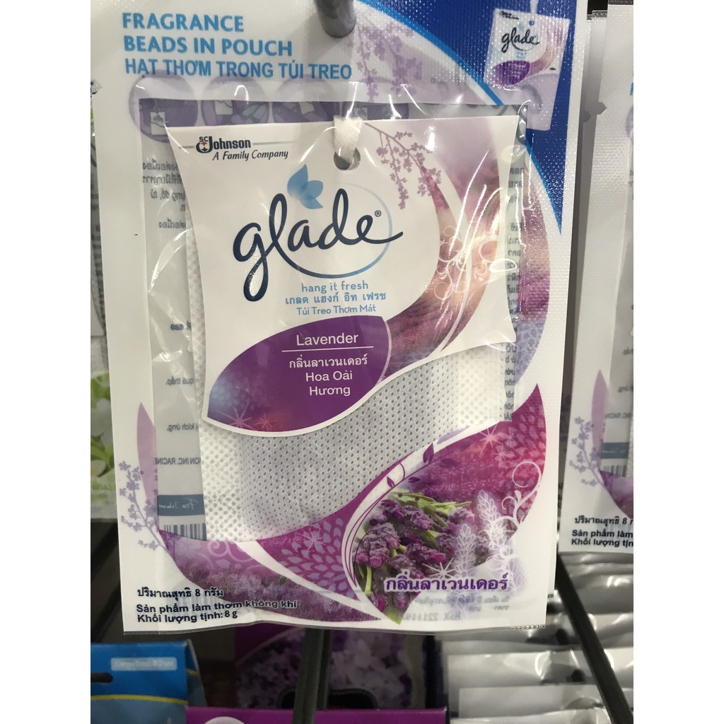 TÚI TREO THƠM PHÒNG GLADE HƯƠNG LAVENDER & HƯƠNG HOA 8G