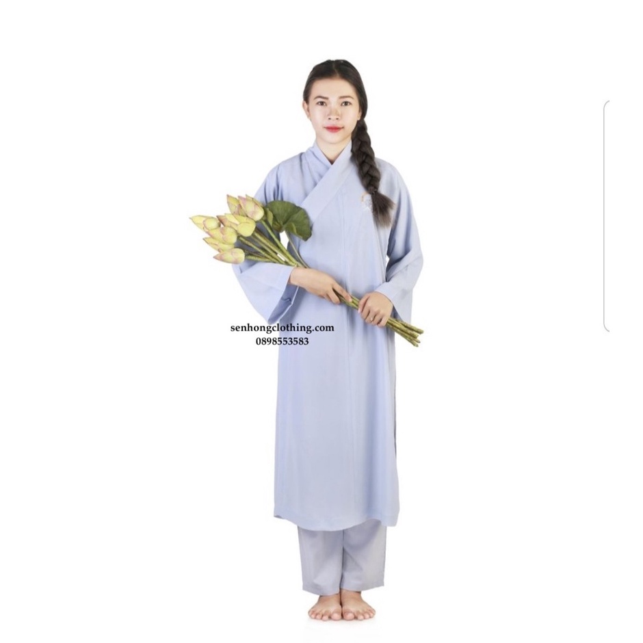 Siêu SALE ÁO TRÀNG PHẬT TỬ đi chùa hoặc hành lễ tại gia vải kate giặt máy thoải mái dành cho nam nữ áo lam choàng pháp