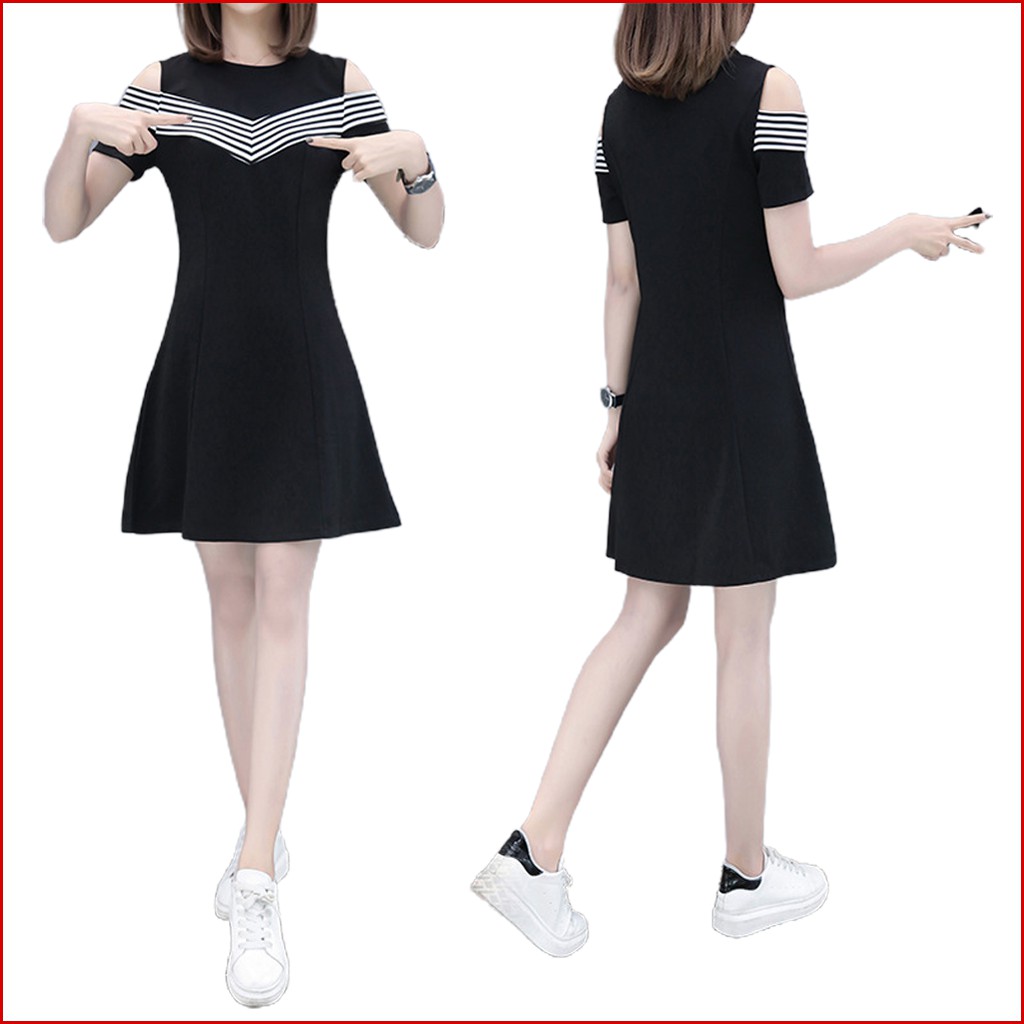 Đầm thun dáng suông all-match dễ thương DS27