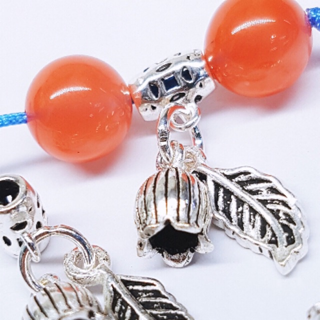 KHO SỈ  Charm treo bạc nụ hoa và lá - Hàng loại 1 cực đẹp PH273