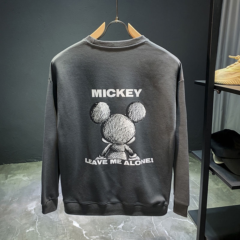 Áo dài tay nam nữ thu đông in hình Mickey, áo dài tay nam nữ phong cách SW639