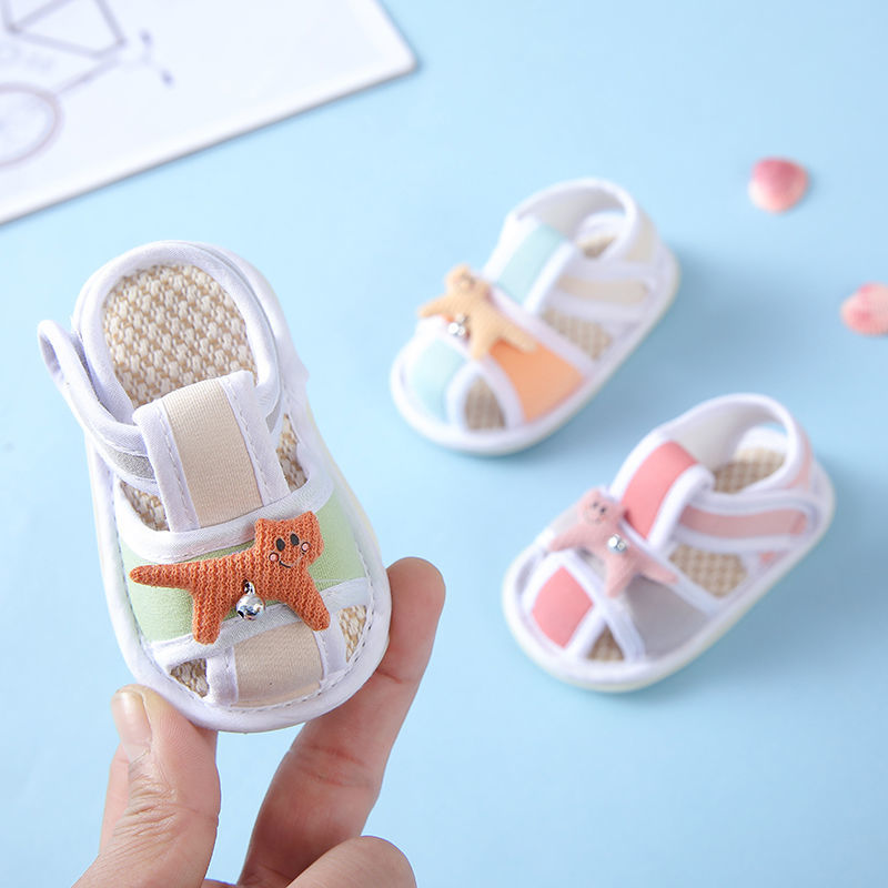 Giày Sandal Quai Dán Đế Mềm Chống Trượt Cho Bé