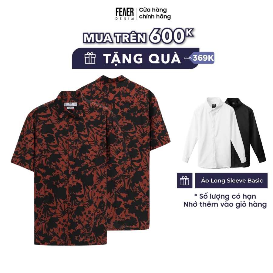 Áo sơ mi nam họa tiết FEAER vải Lụa thoáng mát, không nhăn form suông Tropic |new arrival 2021|