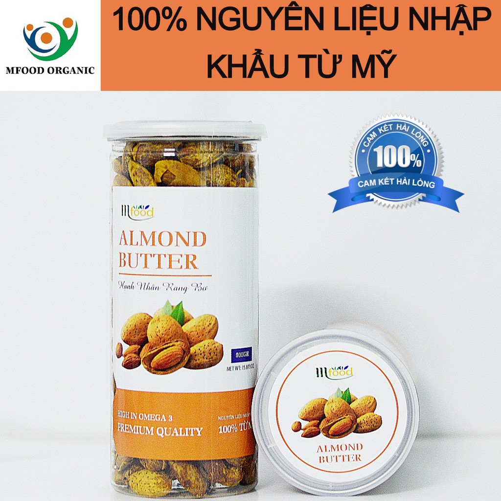 Hạnh Nhân Mỹ Rang Bơ MFOOD 1000Gr/ 2 Hủ