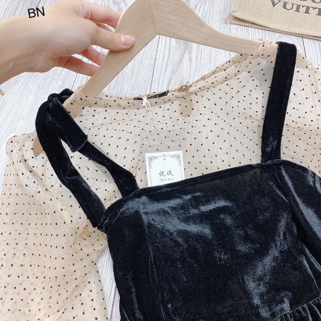 Đầm baby doll ❤️FREESHIP❤️ Đầm xoè tay bi tiểu thư