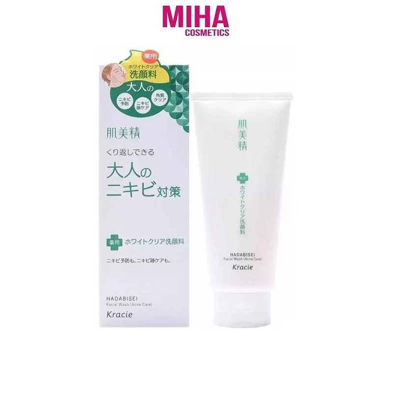 Sữa Rửa Mặt Giảm Mụn Kracie Hadabisei Facial Wash 110g Nhật Bản