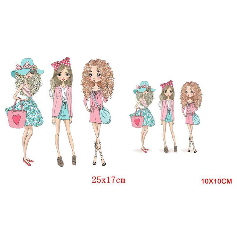 Danilo Miếng Dán Ủi Quần Áo Truyền Nhiệt Họa Tiết Hoa Dành Cho Bé Gái