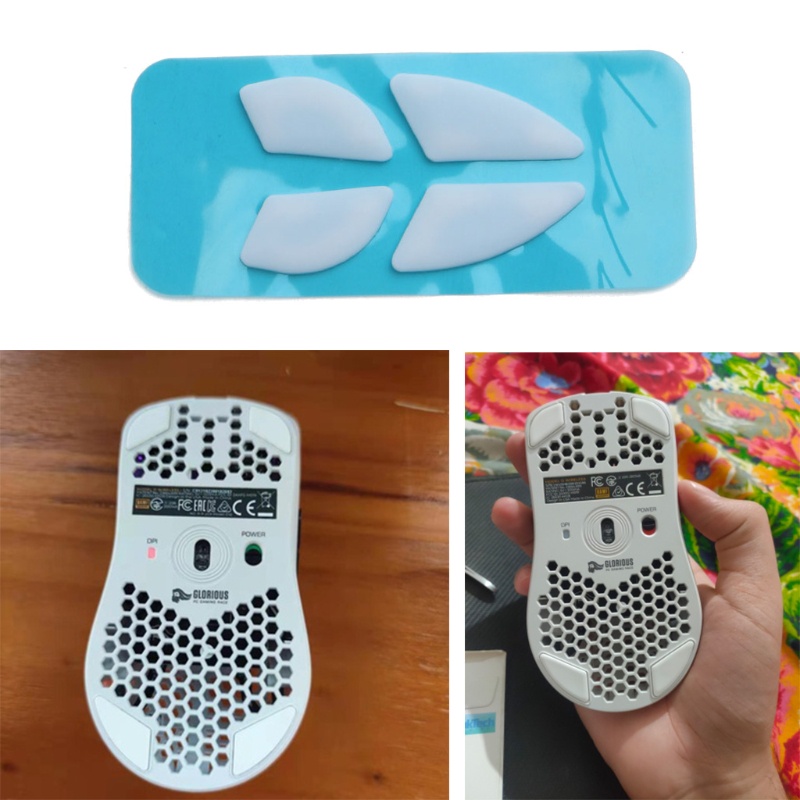 Miếng Dán Chân Chuột Máy Tính Chống Trượt Phiên Bản Băng Hổ Cho Glorious Model O Odin Màu Trắng 1Pc