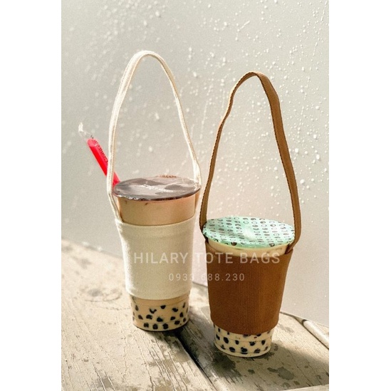 Túi Quai Xách Đựng Ly Trà Sữa Trơn Nhiều Màu ( Chỉ Vừa Ly Dưới 500ml trở lại )