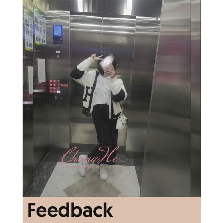 Áo khoác len cardigan nữ dệt kim chữ H dáng rộng dài tay phong cách Hàn Quốc cá tính A00136