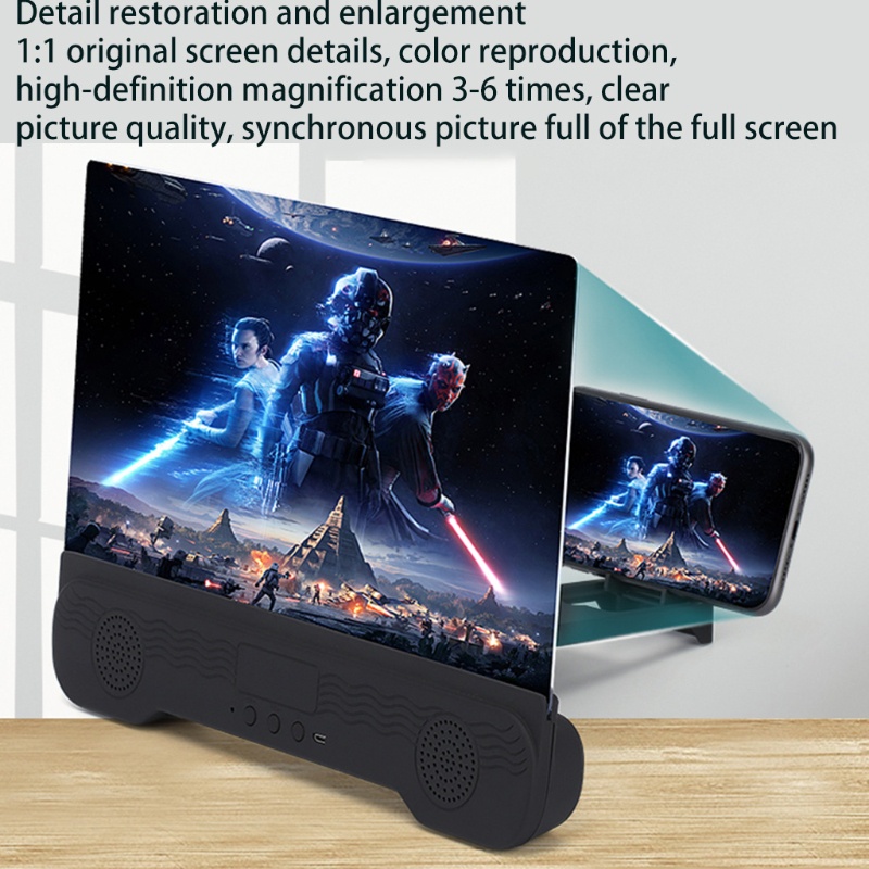 Bộ Khuếch Đại Màn Hình 6d H-D Có Loa Bluetooth Cho Điện Thoại