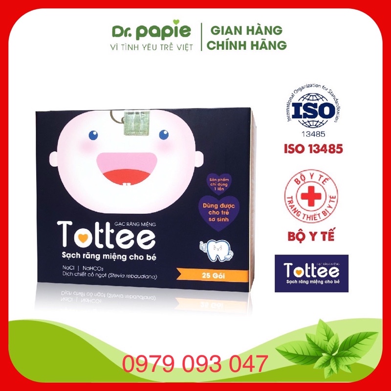 Gạc Rơ Lưỡi Tottee (Làm Sạch Và Ngăn Ngừa Các Vấn Đề Răng Miệng Cho Bé) Hộp 30 Gói