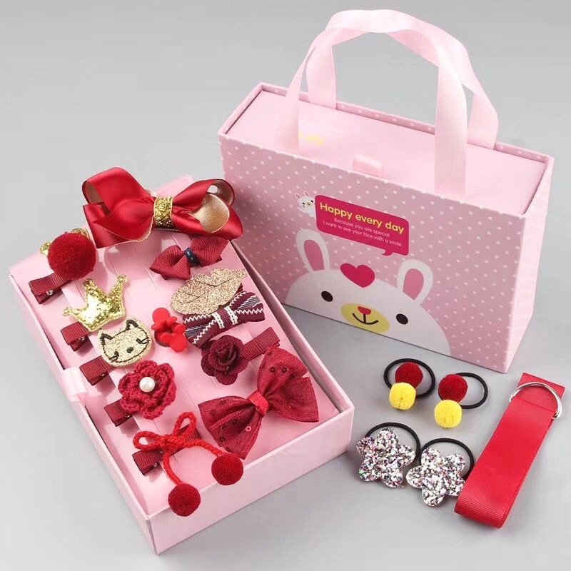 Set 18 Kẹp Tóc Dễ Thương Cho Bé Gái