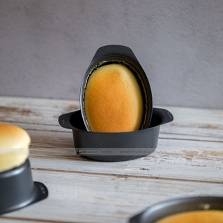Khuôn Oval Mini Đen có tay cầm Breadleaf