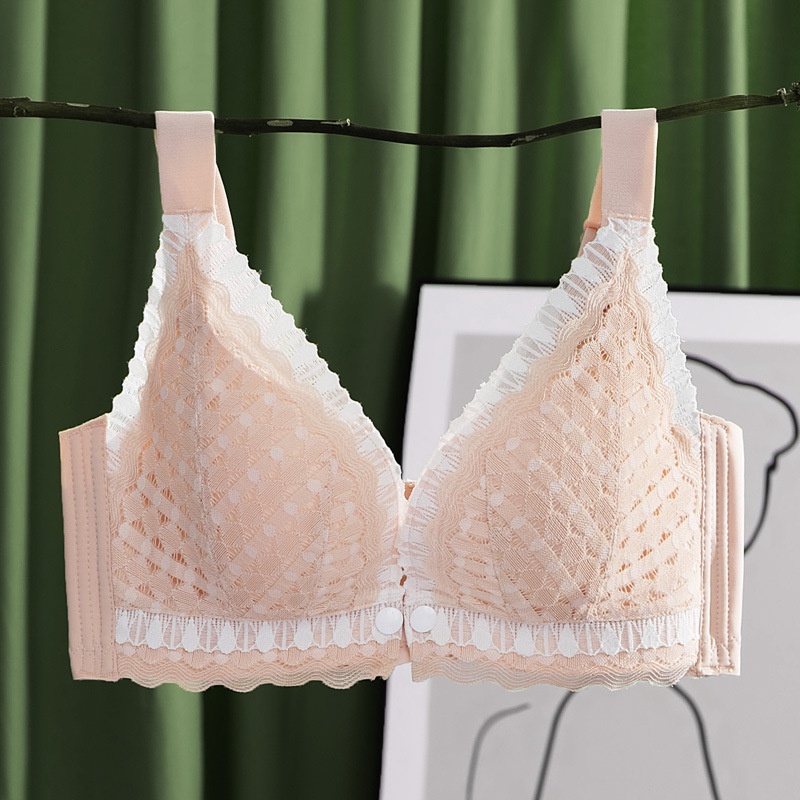 Áo ngực có nút phía trước thiết kế không đường may hỗ trợ mẹ chăm sóc bé size 34-42BC