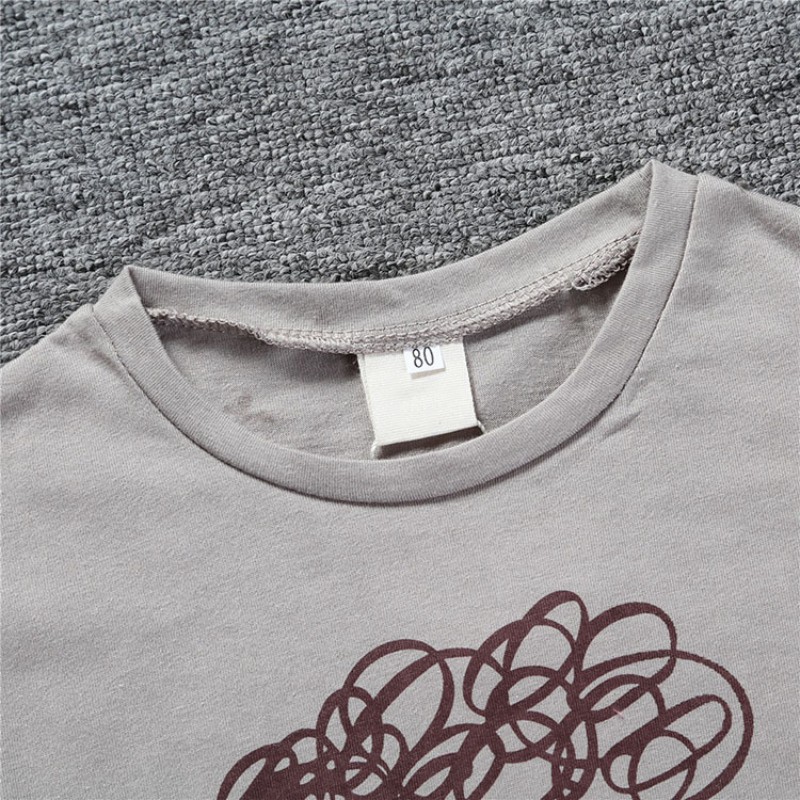 Áo thun tay ngắn cotton nhiều họa tiết dễ thương cho bé trai