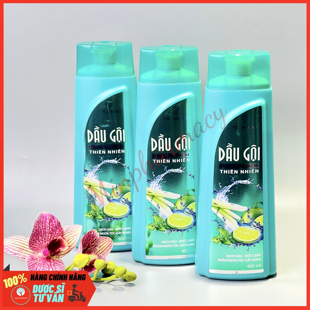 Dầu gội đầu THORAKAO Hoa bưởi/ Bồ kết/ Hà thủ ô/ Chanh sả bạc hà 400ml - Minpharmacy