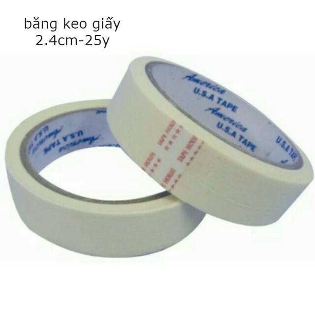 Cuộn băng keo trong và băng keo giấy