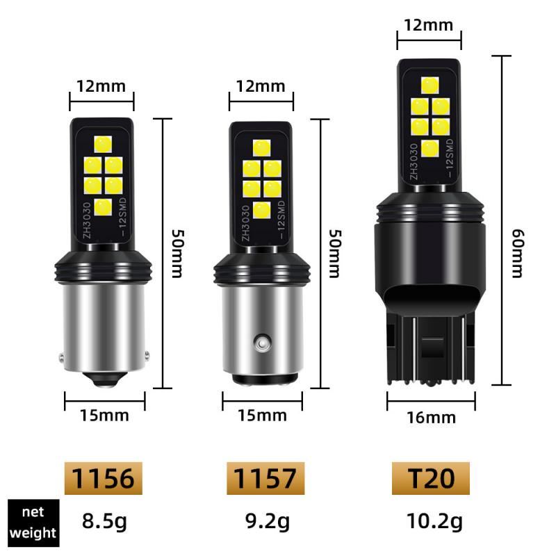 1 Bóng Đèn Led Tín Hiệu T20 1156 1157 3030 12 Smd 1156 BA15S
