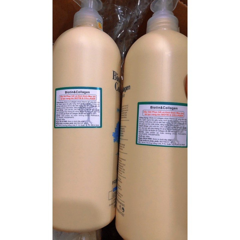 Combo CẶP dầu gội+xả dưỡng chất Biotin & Collagen Protein trắng 100 | BigBuy360 - bigbuy360.vn