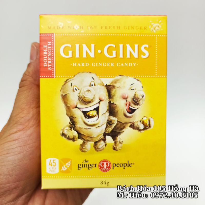 [T4/2022] Kẹo gừng Gin Gins hộp 84g