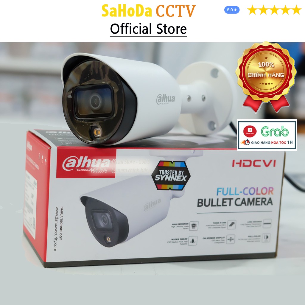 Bộ camera DAHUA Colorvu, Trọn bộ camera Dahua có màu ban đêm 4 camera 2.0Mp chính hãng đầy đủ phụ kiện lắp đặt