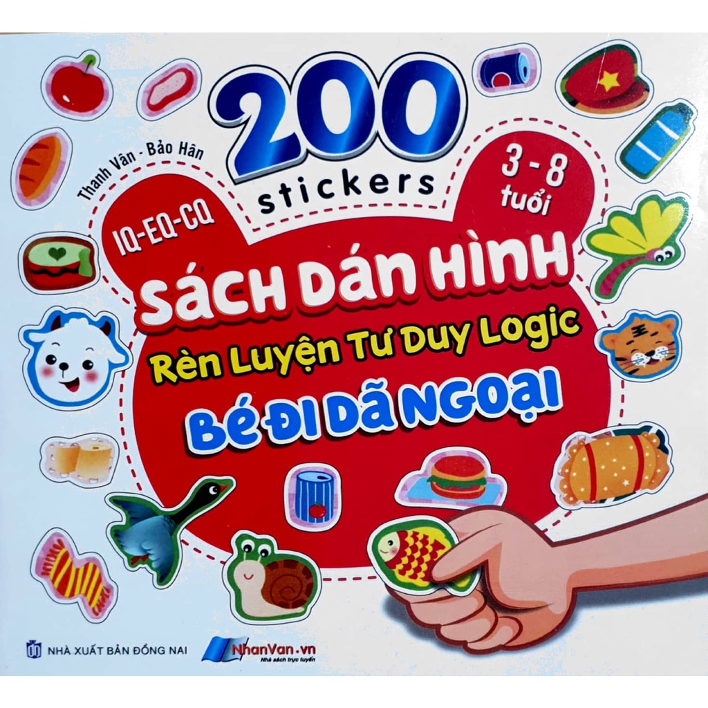 Sách - 200 Stickers Dán Hình Rèn Luyện Tư Duy Logic cho Bé 3-8 tuổi (Bộ 7 quyển)