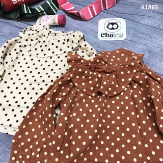 Áo cổ bèo chấm bi A1865