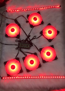 Bộ combo FAN CASE Coolmoon led V4+1hub+1 remote