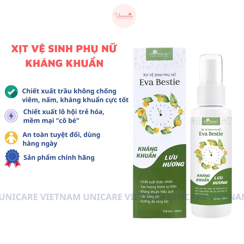 Xịt Vệ Sinh Trầu Không I'm Nature 100ml - Khử mùi, chống viêm, trẻ hóa vùng kín tự nhiên [CHÍNH HÃNG]