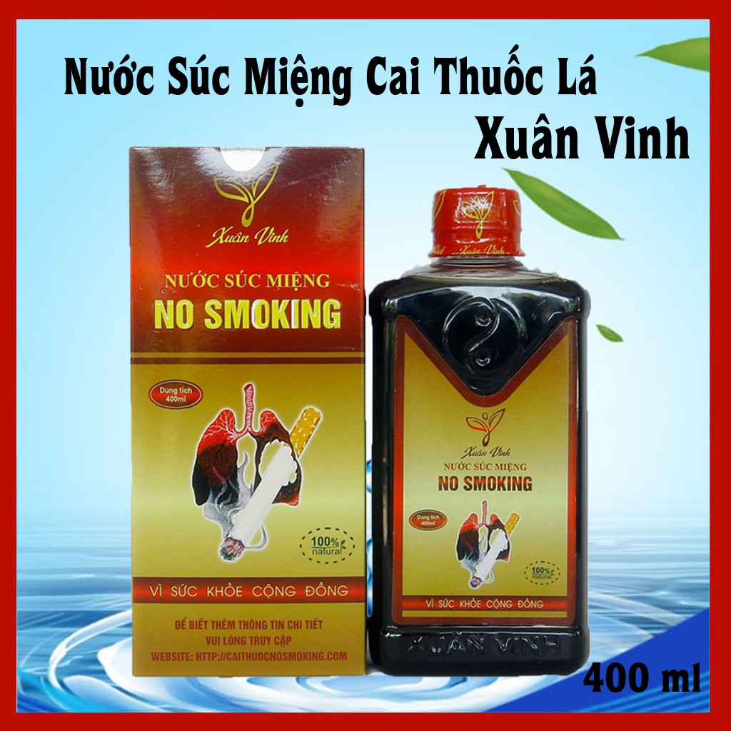 Nước Súc Miệng Cai Thuốc Lá No Smoking Xuân Vinh ❤ FREESHIP ❤ Hiệu Quả Sau 3-5 Ngày Sử Dụng ❤ Dung Tích 400ml