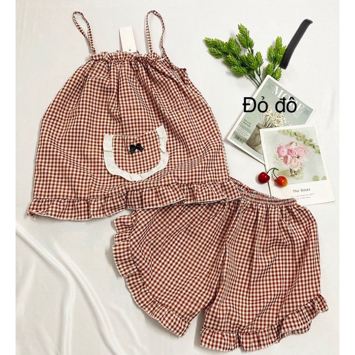 Đồ bộ mặc nhà freesize từ 40-45kg , đồ bộ cho nữ, cho bé gái lớn vải mềm - B01