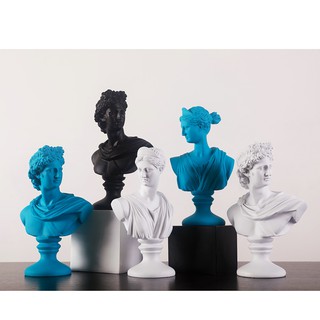 🍀Tượng Nam thần Apollo và Nữ thần săn bắn Artermis cao 32cm nhiều màu phong cách cổ điển trang trí nhà cửa, showroom