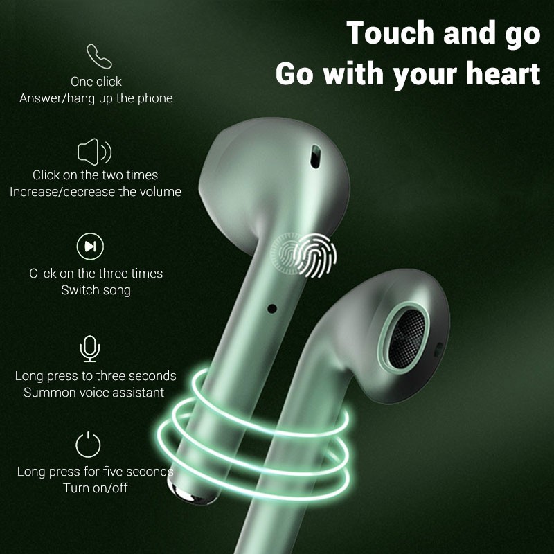 Tai Nghe Bluetooth Không Dây Topewon 12s Màu Bánh Macaron Tích Hợp Hộp Sạc Mạnh Mẽ Cho Android Huawei Iphone