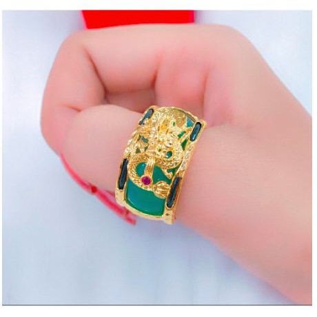 Nhẫn nam đẹp khắc hình rồng nổi bật không phai không bay màu
